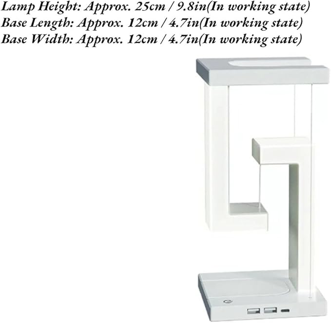 Hilitand Unique Modern Magnetic Levitating Lamp 3 Gears Touching Switch Charging Decorative LED Night Light