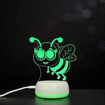 Hardworking Bee Kids Night Lights Bedroom Decor Lamp 7 Colors Change 3D Night Light Kids Optical Illusion Lamps Kids Lamp As a Gift Ideas for Students