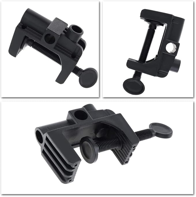 2 Pcs Desk Clamp Work Light Mounting Bracket Heavy-duty Plastic Table Mounting Clamp for Desk Lamp, Magnify Lamp, Tablet Holder, Etc