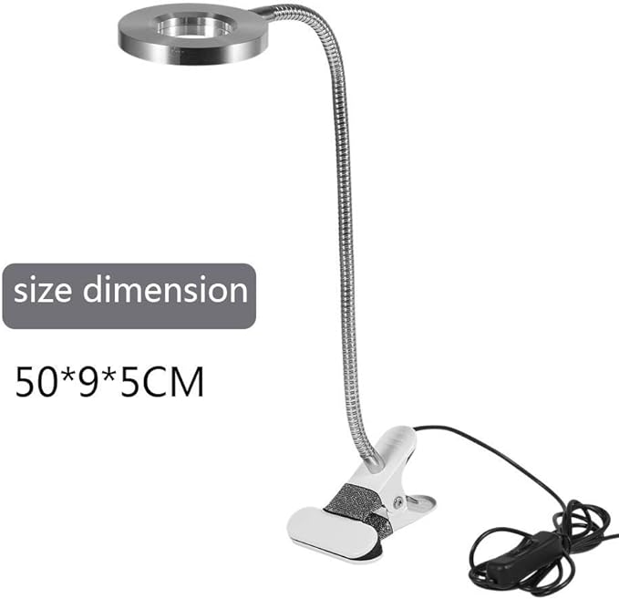 Portable Tattoo LED Lamp, LED Desk Lamp with Clamp, Warm/Cold Light LED USB with Clip for Eyebrow Tattoo Manicure Eyelash Extension and Reading