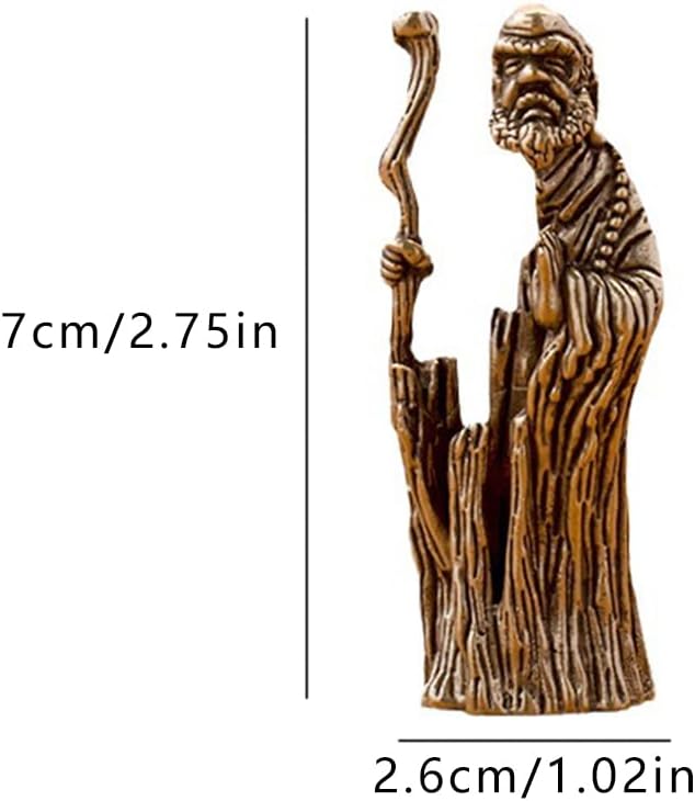 Handmade Pure Copper Dharma Arhat Statue - Stunning Home and Office Decor-Gift for Buddhism Enthusiasts（Dharma）