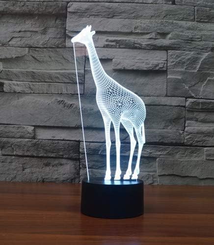 Giraffe 3D Night Light, Acrylic Giraffe USB LED Table Lamp Home r2d2 3D Arts Decor - 7 Colors Changing Bedroom Decor Night Light Gifts for Father Mother Husband Wife ..