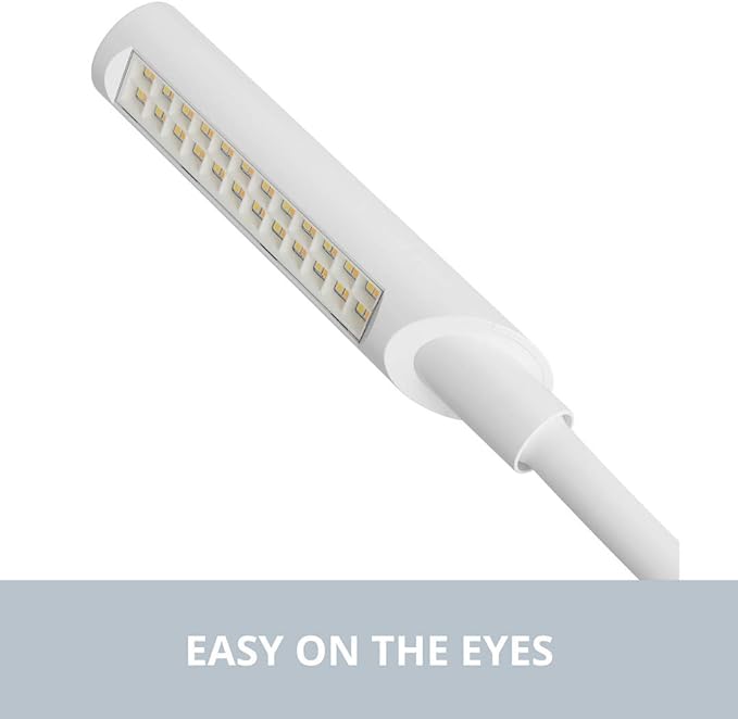 Reliable UberLight Flex 4100TL Task Light – LED Portable Desk Light with Base, USB Connection, 26.5” Flexible Gooseneck, 270° Rotational Head, 9 Light Settings, and up to 60,000 Hours of Use (White)