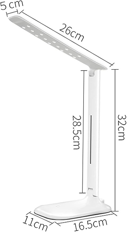 LaiduoleLED Desk Lamp with 3 Lighting Modes, 3 Brightness Level, Dimmable Foldable Eye-Caring 7W Desk Lamp with Touch Control for Studying Working Reading (White)