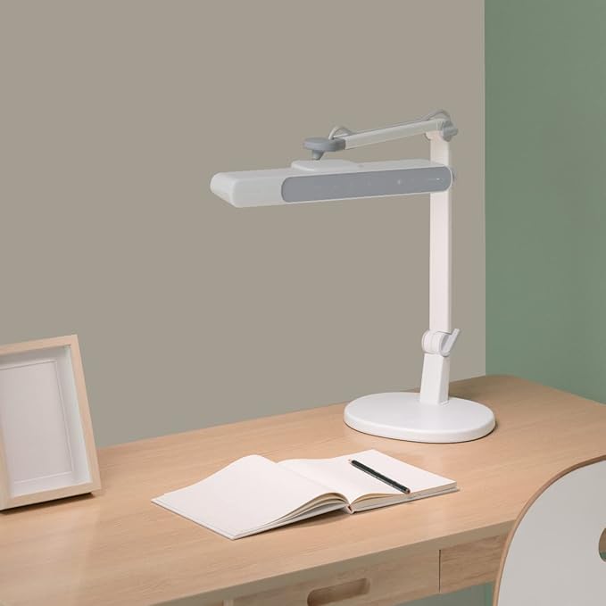 BenQ MindDuo 2 Kids Study Lamp (White), Wide & Even Illumination, Auto Dimming, Brightness & Color Adjustment, Presence Detection