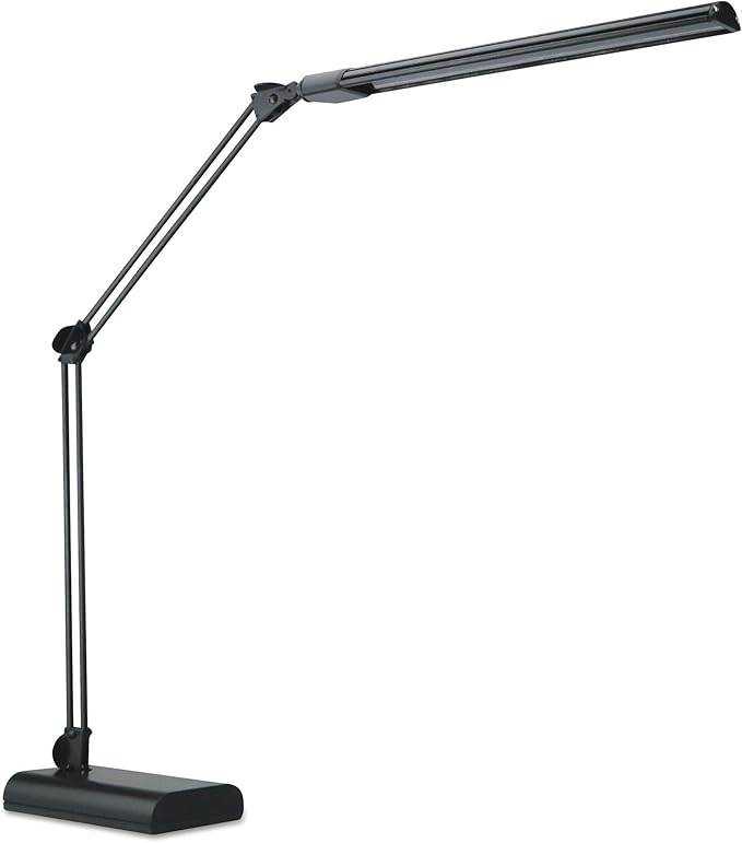 Alera ALELED908B 3.25 in. W x 6 in. D x 21.5 in. H Adjustable LED Desk Lamp - Black