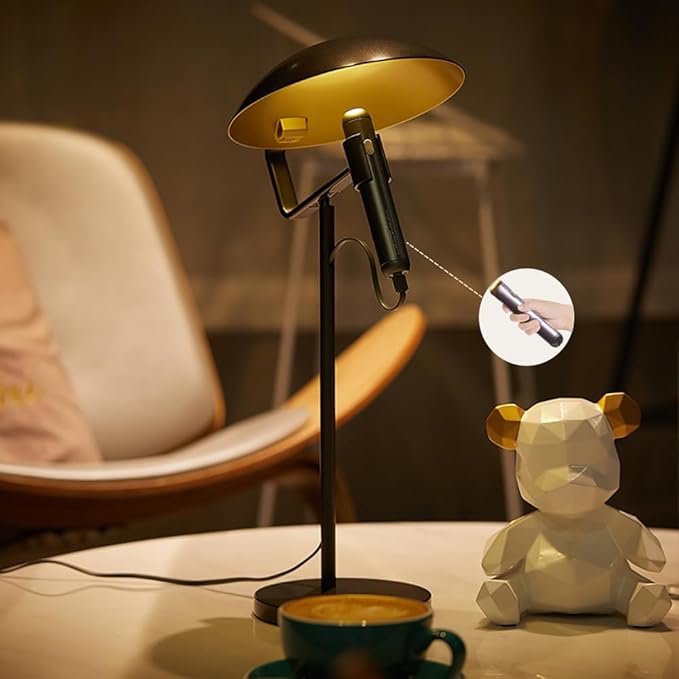Rechargeable USB Flashlight Desk Lamp，Bedside Lamps,Desk Lamps，LED Office Lamp,Detachable USB Night Light，Multifunction Desktop LED Table Lamp,Desk Lamp for Living Room, Bedroom (Black)