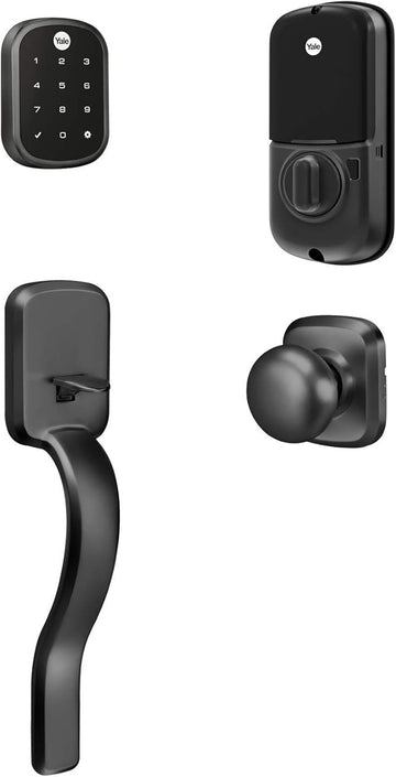 Yale Assure Lock SL, Wi-Fi Smart Lock with Ridgefield Handleset - Works with the Yale Access App, Amazon Alexa, Google Assistant, HomeKit, Phillips Hue and Samsung SmartThings, Black Suede