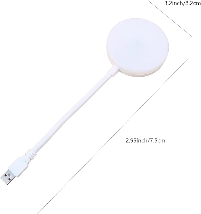 USB Night Light with 3 Color Mode, Arbitrary Brightness Control Small lamp, Portable 360° Flexible Gooseneck for Reading, Makeup, Fill Light, Travel, Outdoor, Power Failure Emergency.