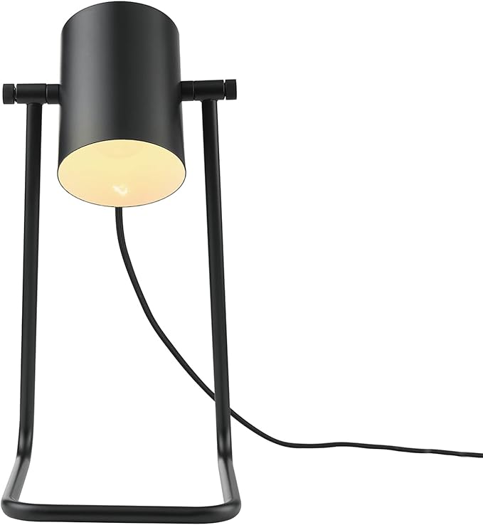 Globe Electric 52299 Sahara 14" Desk Lamp, Matte Black, Swing Shade, in-Line On/Off Rocker Switch