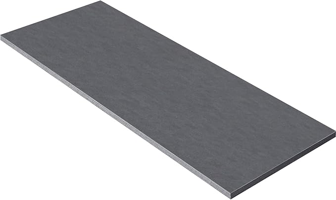 Kaboon Universal Tabletop 59.1"x23.62", Solid One-Piece Melamine Table Top, Double Desk L-Desk DIY, Home and Office Countertop, Greylish Blue