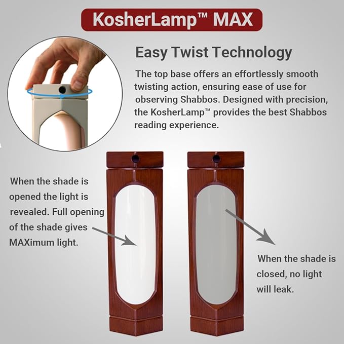 KosherLamp™ Max - Cherry Wood by KOSHER INNOVATIONS™