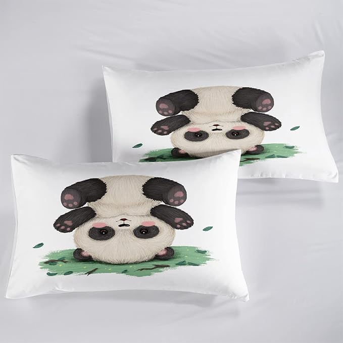 CVHOUSE Panda Bedding Set,Panda Comforter King,Cute Panda Comforter Set for Girls Kids Teens,Kawaii Panda Quilt Set with 1 Comforter and 2 Pillow Cases- 3 Piece