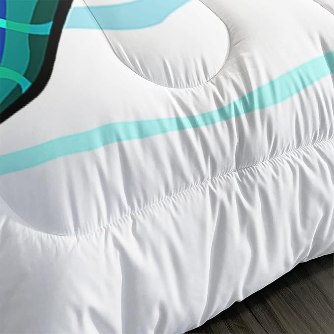 CVHOUSE Sea Turtle Bedding Set,Sea Turtle Comforter Full,Ocean Bohemia Comforter Set for Boys Kids Girls,Ocean Quilt Set with 1 Comforter and 2 Pillow Cases