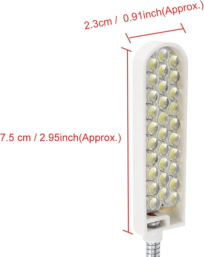 Zerodis Sewing Machine Light LED Lighting, LED Lamp Magnetic Base LED Desk Lamp for Workbench Lathe Drill Press Daylight Flexible Arm Work Lamp(us)