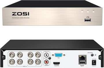 ZOSI 8Channel Surveillance Video Recorders 1080N/720P 4-in-1 HD-TVI Standalone CCTV Security DVR System For 720P,1080P Security Cameras,Motion Detection,Easy Remote Access(NO Hard Drive)