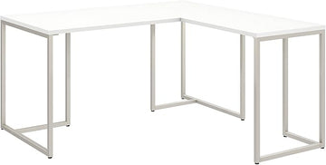 Bush Business Furniture Office by Kathy Ireland Method L Shaped Desk with 30W Return, 60W, White