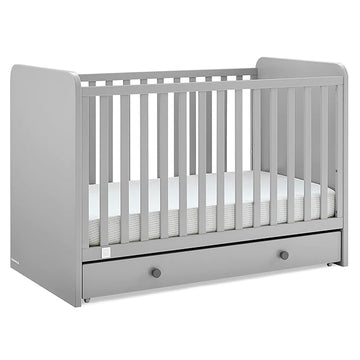 GAP babyGap Graham 4-in-1 Convertible Crib with Storage Drawer - Greenguard Gold Certified, Grey/Dark Grey