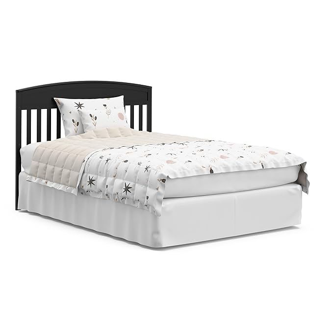 Graco Benton 5-in-1 Convertible Crib with Drawer (Black) - Converts from Baby Crib to Toddler Bed, Daybed and Full-Size Bed, Fits Standard Full-Size Crib Mattress, Adjustable Mattress Support Base