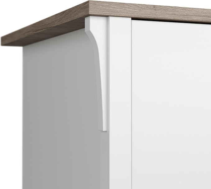 Bush Furniture Salinas 2 Drawer Lateral File Cabinet in Pure White and Shiplap Gray
