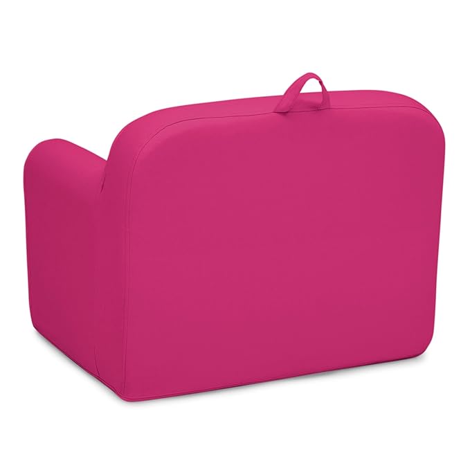 Delta Children Cozee Chair -Foam Kids Chair for Ages 18 Months and Up, Hot Pink