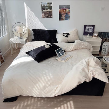 Wellboo White Velvet Comforter Sets Full Boys Girls Solid White Fluffy Bedding Comforters Plain White Flannel Plush Quilts Women Men All White Winter Blanket Aesthetic Micromink Sherpa Bedding Durable