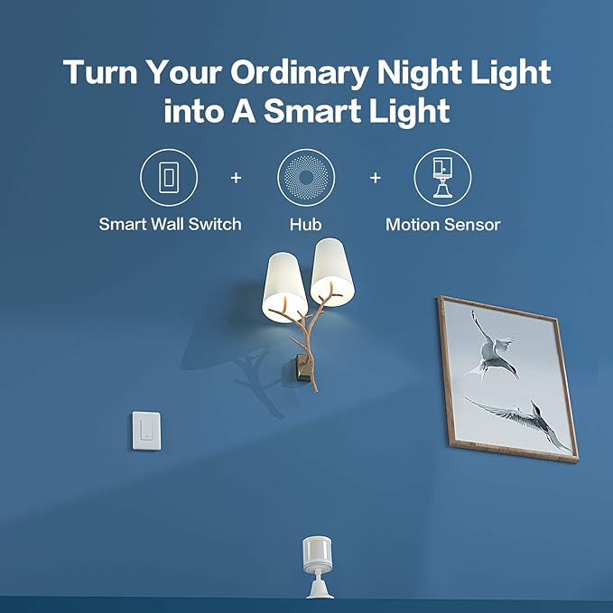 Aqara Smart Light Switch (with Neutral, Single Rocker), Requires AQARA HUB, Zigbee Switch, Remote Control and Set Timer for Home Automation, Compatible with Alexa, Apple HomeKit, Google Assistant