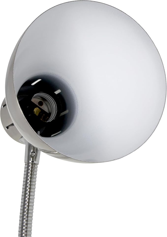 Simple Designs LD1037-BSN Semi-Flexible Desk Lamp, Brushed Nickel (Pack of 6)
