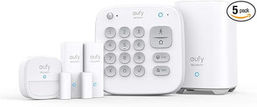 eufy Security 5-Piece Home Alarm Kit, Home Security System, Keypad, Motion Sensor, 2 Entry Sensors, Home Alarm System, Control from The App, Links with eufyCam, Optional 24/7 Protection