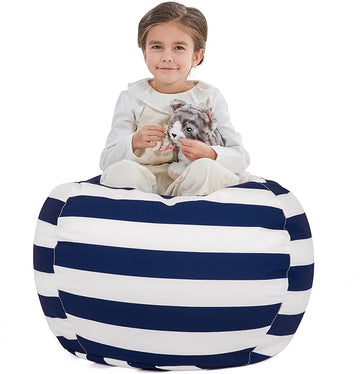 Nobildonna Stuffed Animal Storage Bean Bag Chair Cover Only for Kids Girls Toddler, Large Beanbag Chair Without Filling for Organizing Children Soft Plush Toys