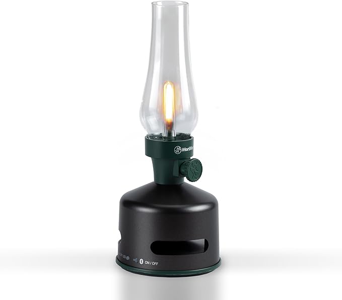 MoriMori design lamp with loudspeaker (green-black)