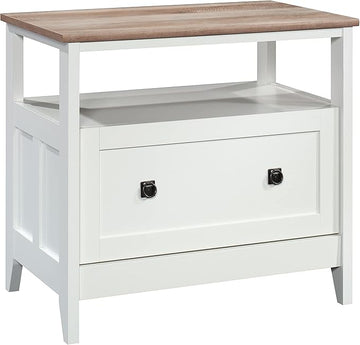 Sauder August Hill Lateral File, L: 19.53" x W: 32.28" x H: 29.25", Soft White Finish