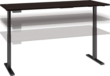 Bush Business Furniture Move 60 Electric Ergonomic Sit-Stand Computer Table for Home and Professional Office, 72W x 30D, Black Walnut