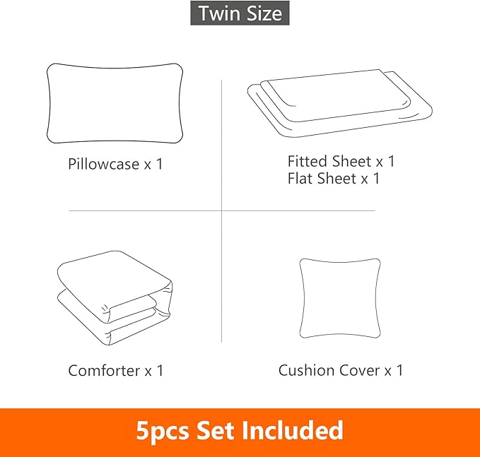 5 Pieces Gaming Bedding Set Twin Size for Boys Gamer Comforter Set for Boys Girls Kids Teens 5 Piece Bed in A Bag Video Game Bedding for Gamer Room Decorative Twin08