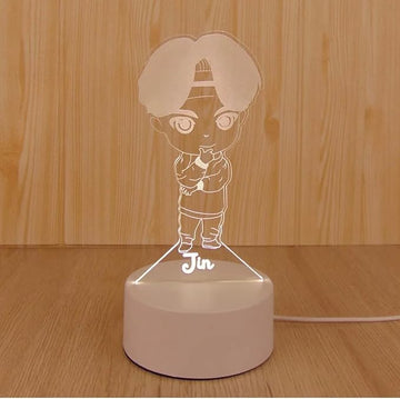 Jin Kpop Bangtan Boys LED Night Light Bedroom Desk Lamp - Perfect Holiday Gift, Birthday Gift, Christmas Gift (Novelty Item, Limited Stock)