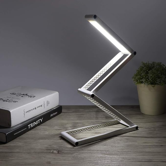 LED Desk Lamp, Foldable Portable USB Rechargeable Table Light 2 Modes Dimmable for Architect Table Office Home