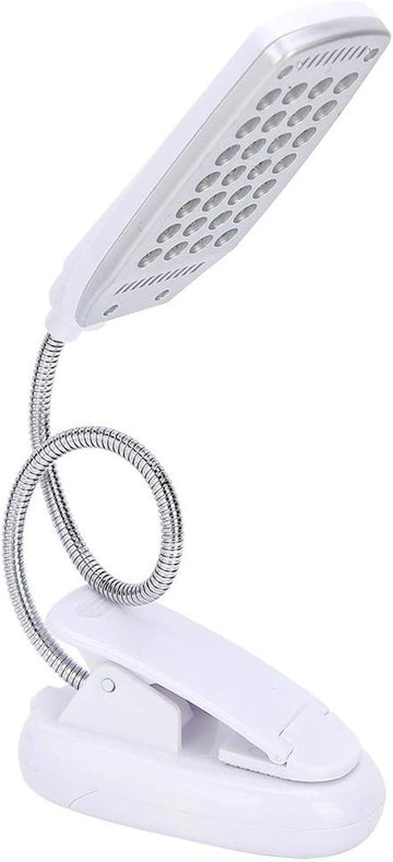 Haofy 6W Desk Lamp 28 LED Clip on Reading Light Clamp Book Light 360 Degree Rotating Table Desk Lamp Eye-Care Lamp Bedside Reading Light USB Rechargeable/Battery