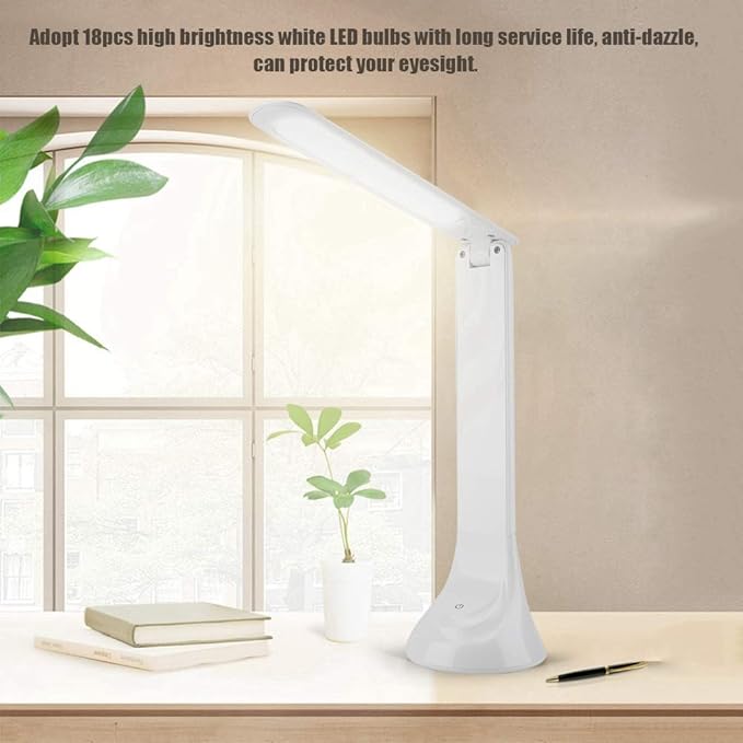 Led Desk Lamp,EyeCaring Table Lamps,Rechargeable Folding Led Light Desk Table Desktop Lamp Eye Care for Reading Study Lighting,Dimmable Office Lamp with USB Charging Port