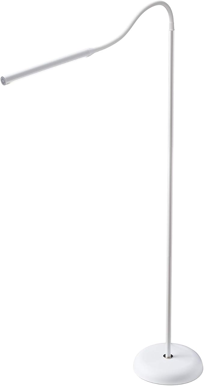 Daylight Company Unolamp, Standing Lamp for Living Room, Bedroom, Salon, Office, Touch Control, Flexible Arm, Sleek Design, Multipurpose