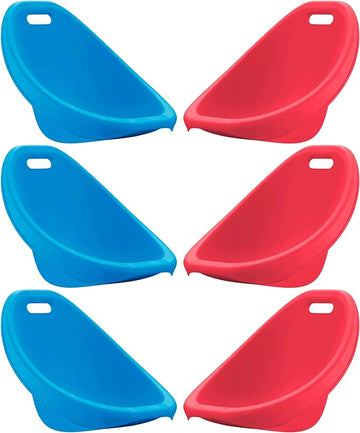 American Plastic Toys Kids Scoop Rocker Chairs for Toddlers & Kids Ages 3 and Up | 6-Pack Blue & Red | Made in USA from Safe Plastics | Great for Indoor and Outdoor Activities
