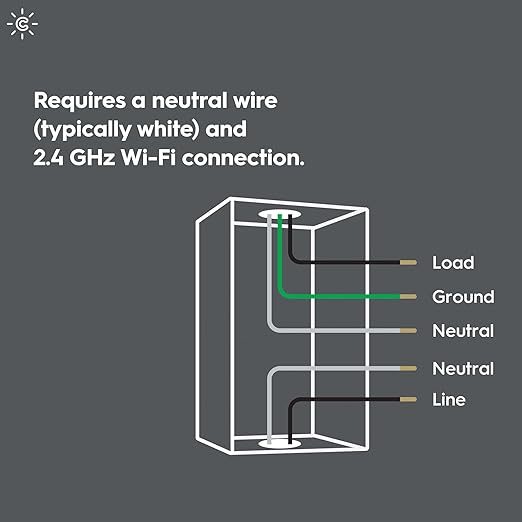 GE CYNC Smart Light Switch, Paddle Style, Neutral Wire Required, Bluetooth and 2.4 GHz Wi-Fi 4-Wire Switch, Compatible with Alexa and Google (6 Pack), White