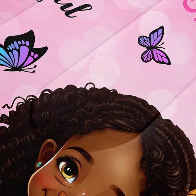 Black Girl Comforter Set Full for Kids Teens,God Says You are Comforter Set for Black Women,Black Girl Magic Bedding Set,African American Girl Bed Bedroom Set
