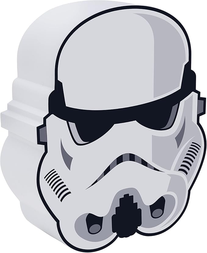 Paladone Star Wars Officially Licensed Stormtrooper Action Figure Icon Light, 6.3-inch Trooper Helmut Night Light, Bedroom Décor Desk Lamp, Toy