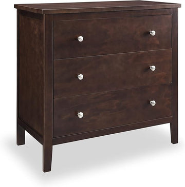 Delta Children Campbell 3 Drawer Dresser, Walnut Espresso