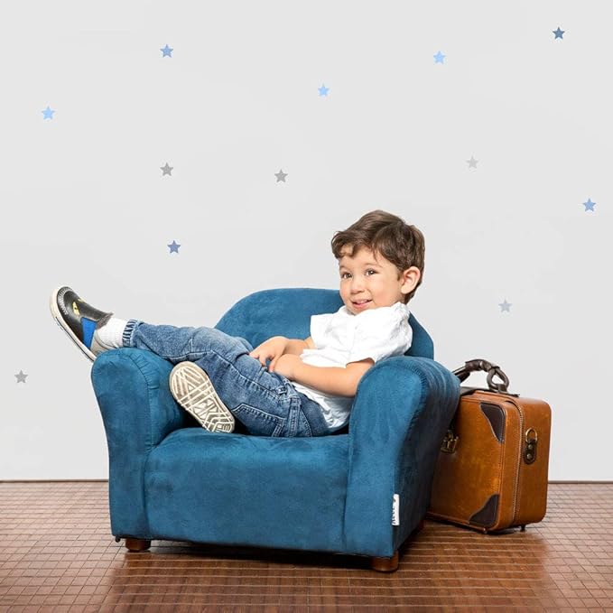 Keet Microsuede Children's Chair, Roundy, Charcoal 24x18x18 Inch (Pack of 1)