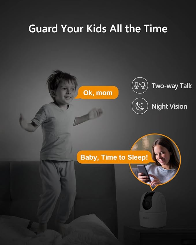 Imou 2K WiFi Security Camera Indoor Pet Dog Baby Camera with AI Human/Motion/Sound Detection, 360° Wireless IP Home Security Camera, Smart Tracking, Siren, Night Vision, 2-Way Audio, Works with Alexa