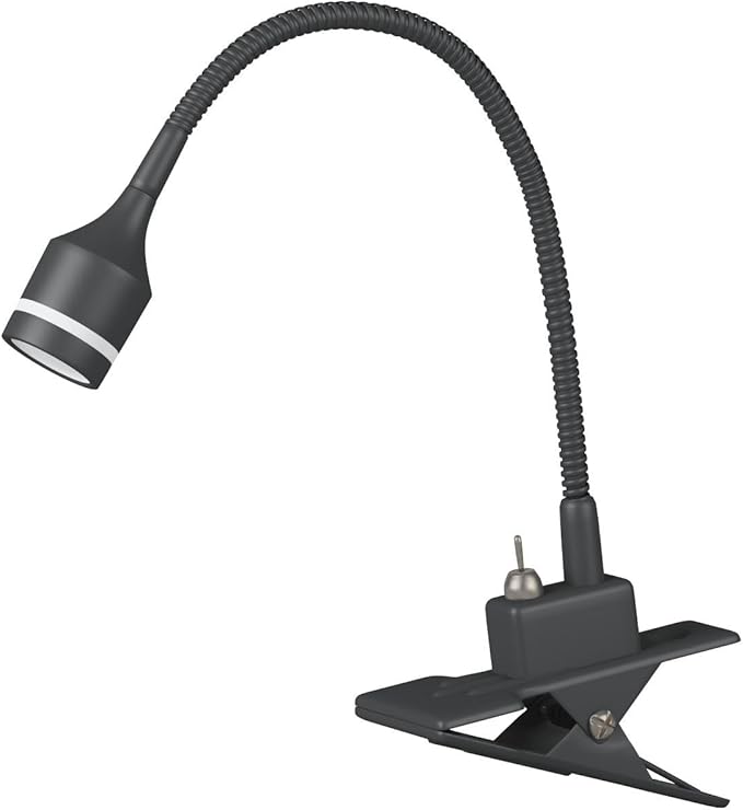 Adesso 3217-01 Prospect 9.5" -14.5" LED Clip Lamp, Black, Smart Outlet Compatible