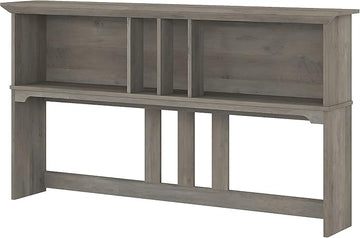 Bush Furniture Salinas Hutch, Desk Attachment with Shelf Storage for Home Office, 60W, Driftwood Gray