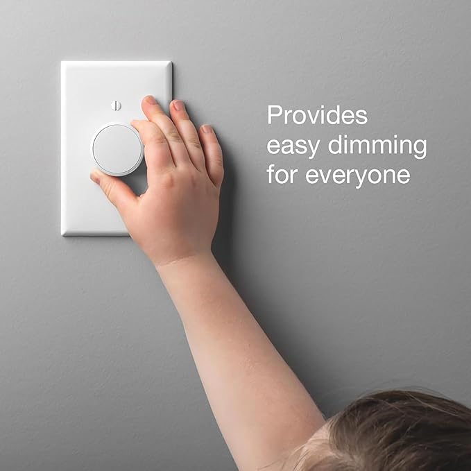 Lutron Aurora Smart Bulb Dimmer Switch with Screwdriver | for Philips Hue Smart Bulbs | Z3-1BRL-WH-L0-A | White