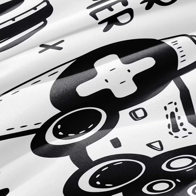 Gaming Comforter for Boys Teens,Game Bedding Sets Queen,Kids Gamer Comforter Set,Video Game Bedroom Decor,Gamepad Controller Duvet Insert All Season 3 Piece 1 Comforter and 2 Pillowcases